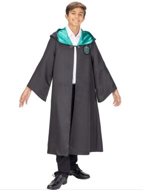 Harry Potter Boys or Girls Premium Hogwarts Slytherin Cosplay Robe, Size 10/12